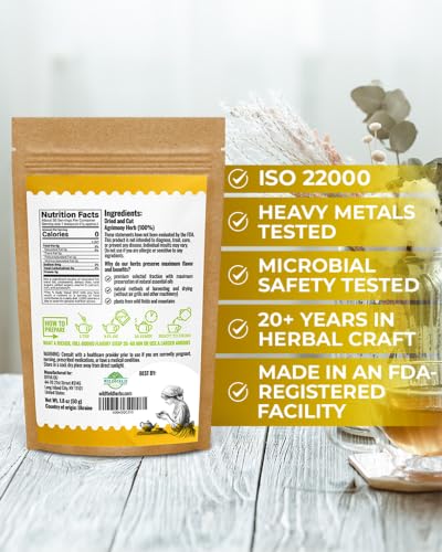 Image of 1.8 oz. Agrimony Herb Dried Cut Agrimony Flower Tea (Agrimonia Eupatoria L.) - Agrimonia Herbal Tea 50g (1.8 Oz)