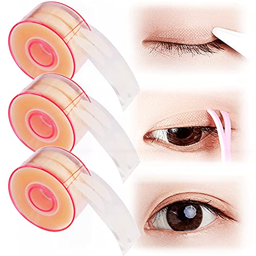 1800 Pcs Invisible Double Eyelid Tape Stickers, Breathable Lift Double Eyelid Stickers, Double Eyelid Tape Tool for Hooded Droopy Eyes, Easy to Make Up,Waterproof Sweatproof