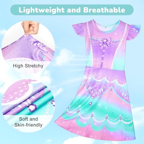 ICOSY Girls Nightgowns Princess Nightgown Dress for Toddler Girls Pajamas for Kids Girl Clothes4