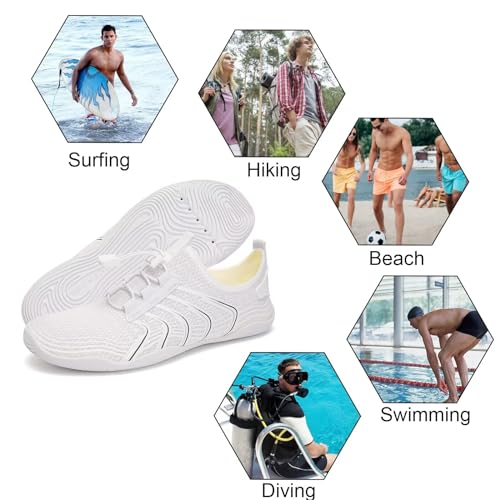 Image of YALOX Water Shoes Men's Women's Swim Shoes Outdoor Beach Barefoot Quick-Dry Aqua Pool Socks Swimming Yoga Surfing Exercise
