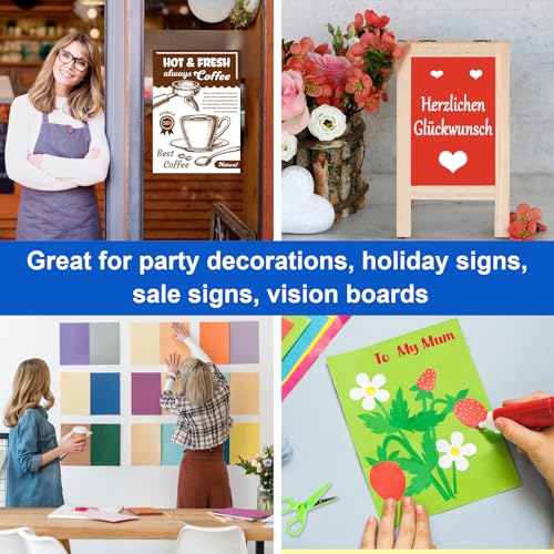 10 pcs 1134 x 1434 colored poster board paper rookea colorful poster board bulk 230 gsm thick blank smart vision boards for school arts craft projects drawing scrapbooking graphic