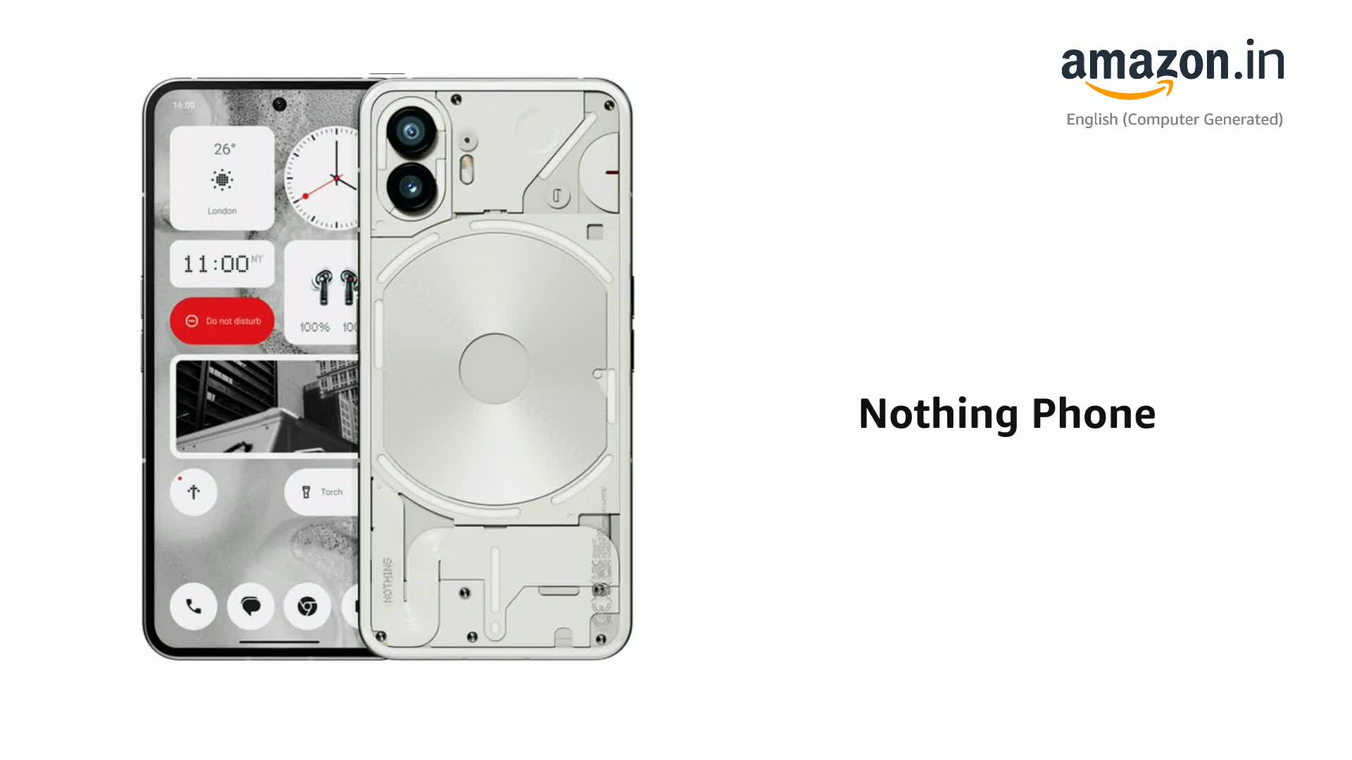 Refurbished) Nothing Phone (2) 5G (White, 12GB RAM, 512GB Storage 