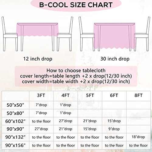 Image of B-COOL Fuchsia Sequin Tablecloth 90x90 Inch Square Glitter Tablecloth Wedding Table Cloth Birthday Party Decoration Indoor Outdoor Event
