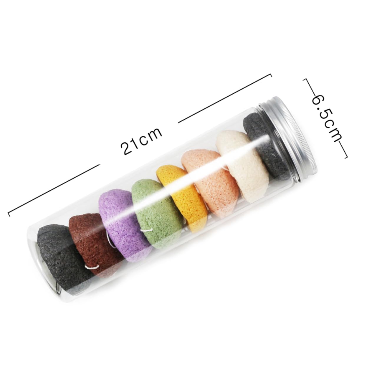 Angoily 24pezzi Spugne Esfolianti Naturali Per Viso Puff Gel Di Per Pulizia Delicata e Della Per Pelli Sensibili Per Rimuovere Make-up e Impurità