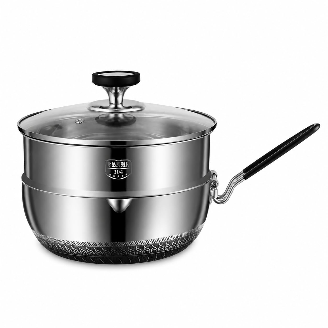 Menaje Camping Set Cocina, Olla y sartén con asa Plegable, para Senderismo y, 2