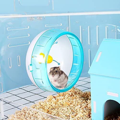 Silent Hamster Exercise Wheels - 5.5 Inch Quiet Spinner Hamster Running Wheels Hamster Accessories For Hamsters Gerbils Mice Or Other Small Animals Hamster Toys (Blue) #TOP1