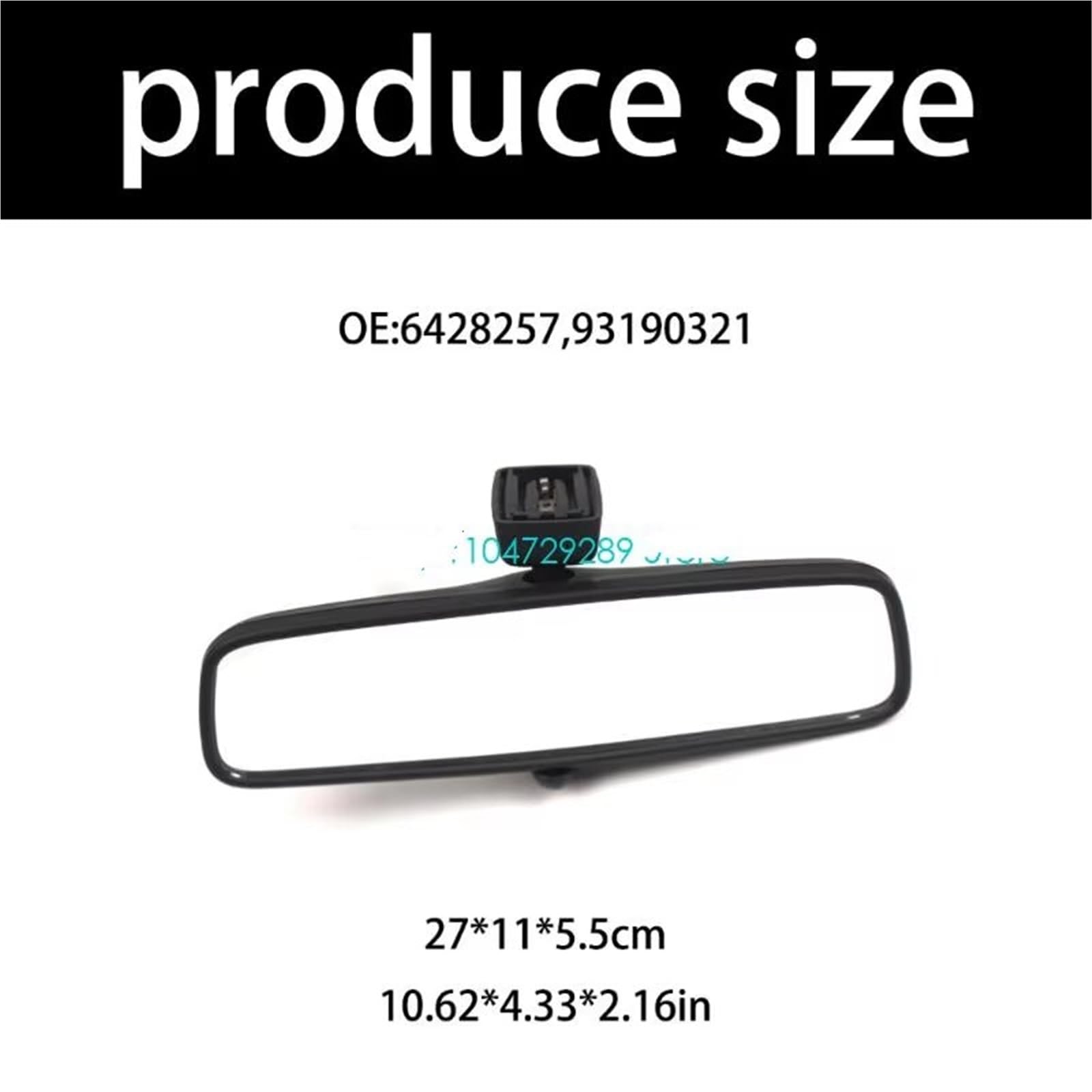 Rétroviseur intérieur Miroir Intérieur Remplacement Pour Vauxhall D8KE 6428257 93190321 En Plastique À Gradation Manuelle Accessoires Véhicule Voiture Miroir intérieur Voitures