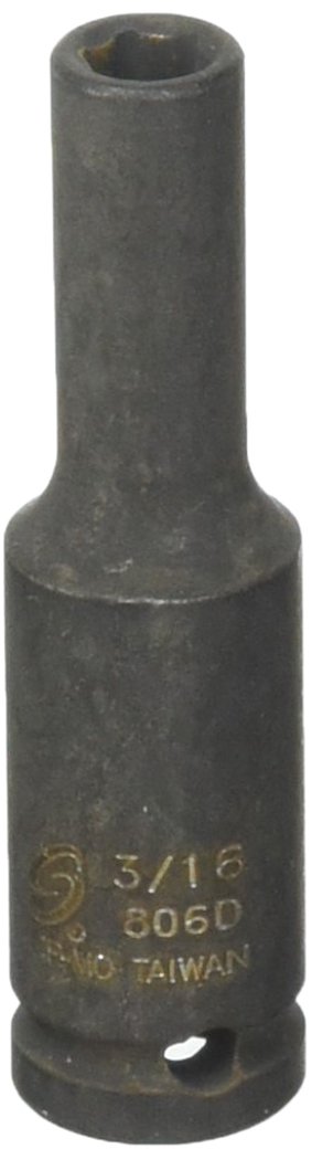 Sunex 806d 1/4-Inch Drive 3/16-Inch Deep Impact Socket, 1/4″