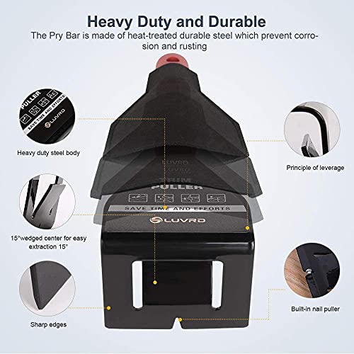 Trim Puller Tool - 2 In 1 Tile Removal Tool, Baseboard Trim Puller With 2 Pack Noise Reduction Cover - Wood Trim Removal Tool, Baseboard Removal Tool For Removing Wood Floor, Baseboard, Tiles,Removal #TOP4