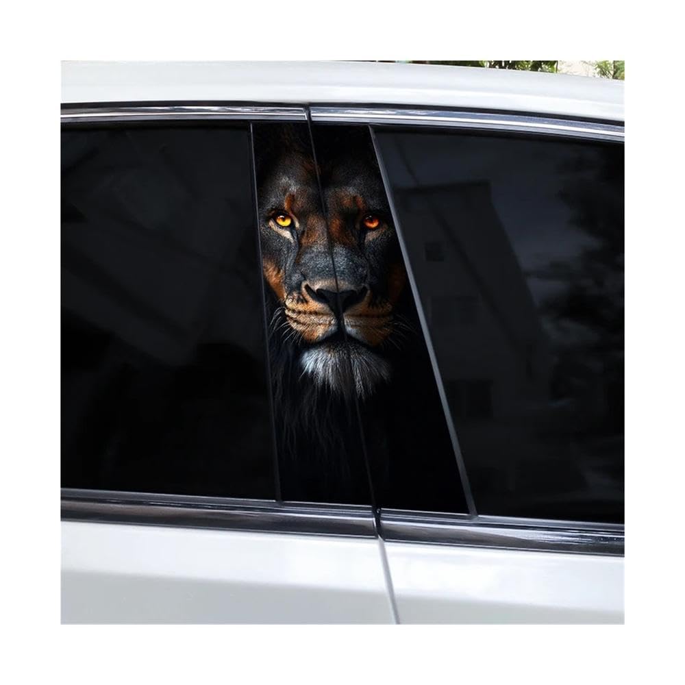 Bertdcx D Animal Leopar Car B-Pillar Waterproof Sticker Iy Car Styling Ecal Auto Parts(D)