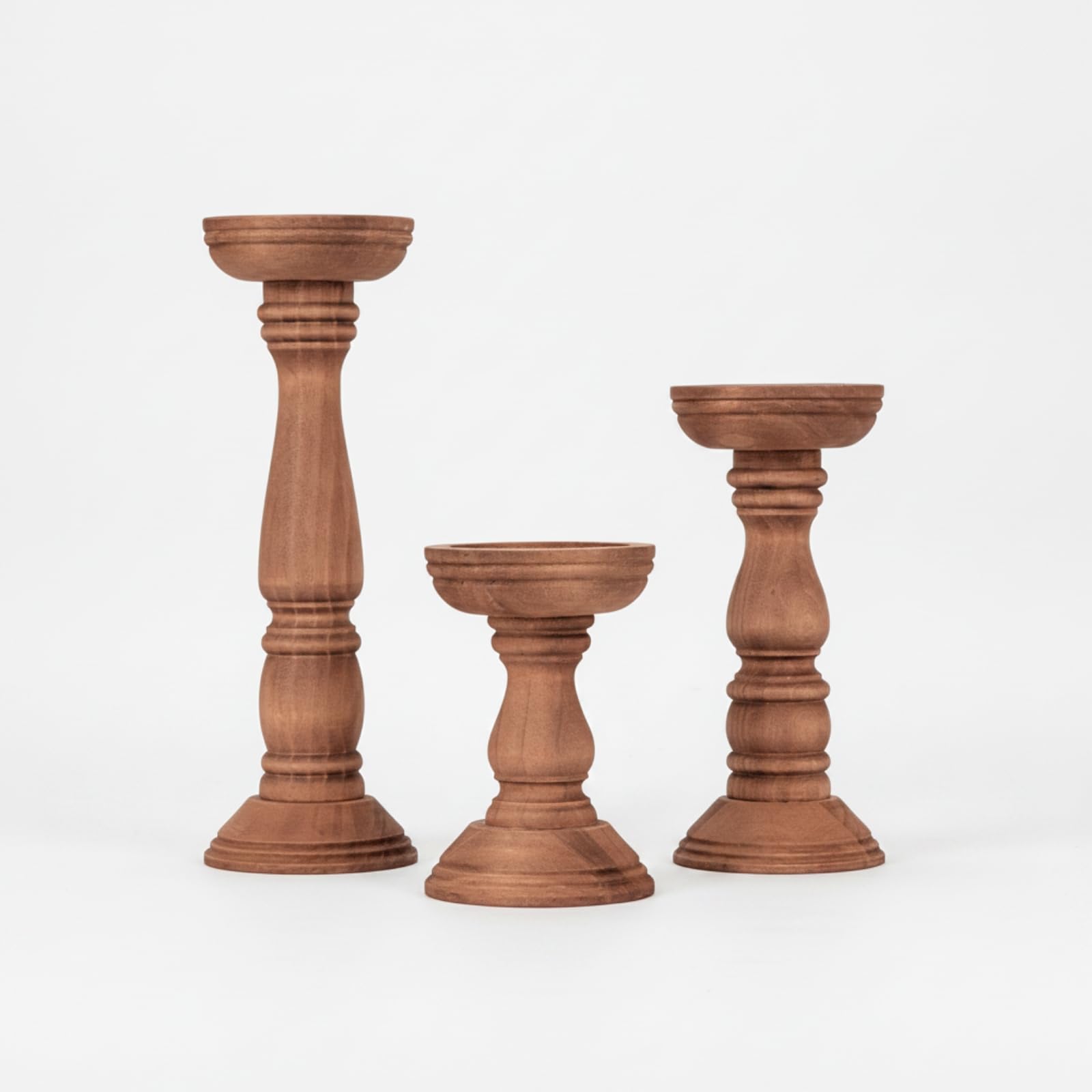 3 Pezzi Portacandele a Colonna Robusto, color to 2