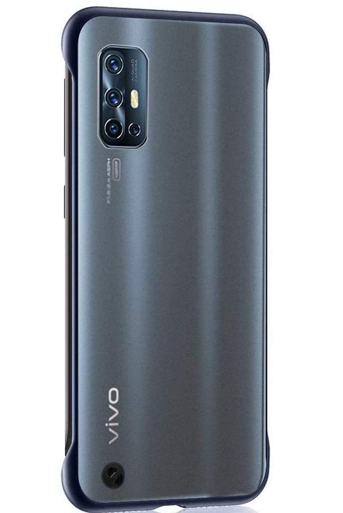 Sajni Creations Ultra Thin Frameless Transparent Back Case Cover for Vivo V17 (Blue)