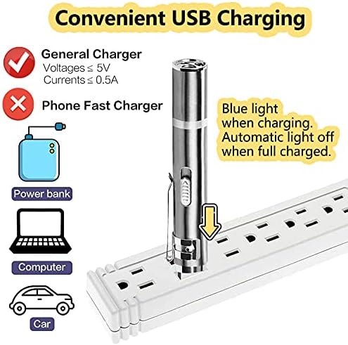 PUTEKCO Cat Chaser Toys, Update Interactive Teaser Wand, USB Rechargeable Multi-Pattern Funny Pet Command Light, Pet Training Exercise Tool for Cat Dog