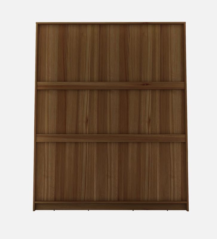 Image of Castle Multipurpose 4-Door Wardrobe | Engineered Wood | Spacious Closet Storage | Lyon Teak & White Finish | Sturdy & Durable | Easy Knock-Down Assembly