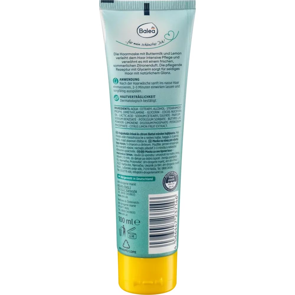 Balea x no planet b 3er-Set Haarpflege: Sommer-Haarmaske Lemon Squeezy, 100 ml + Shampoo Intense Repair Tiefenpflege mit Aprikosenkernöl, 300 ml + Shampoo Glanz & Kraft mit Kaffeeöl, 300 ml, (700 ml)
