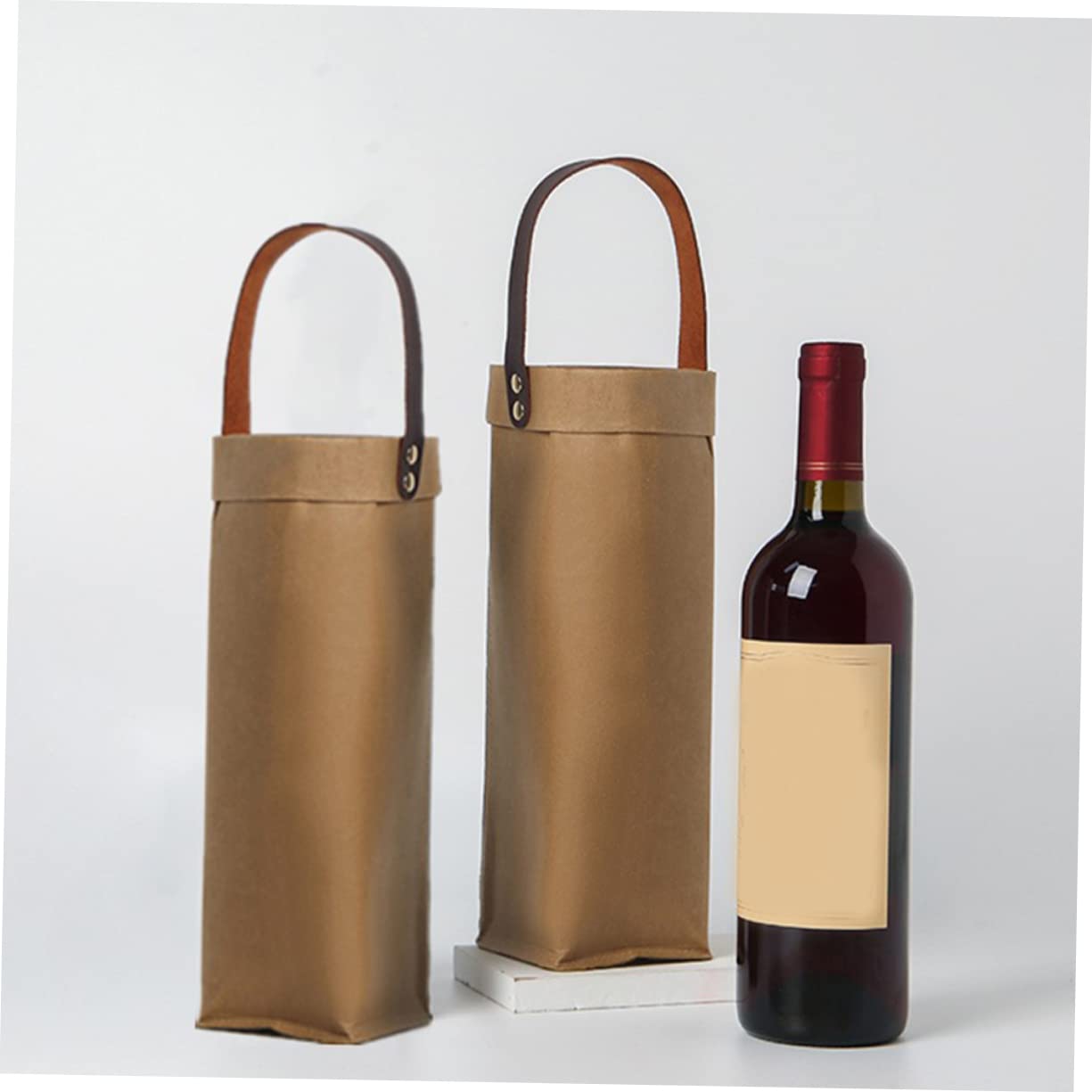 Zerodeko 5pièces à Vin Papier Kraft Lavable De Rangement Pour Bouteilles De Vin Pochettes De Présentation Élégantes Pour Événements Et