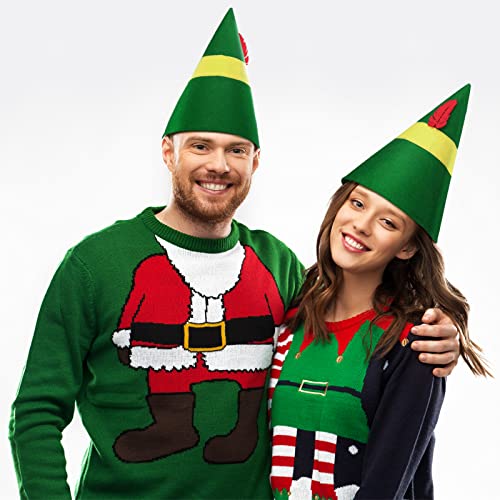 Geyoga 8 Pieces Christmas Elf Hat The Elf Costume Accessories Christmas Hats For Xmas Holiday Cosplay Gifts Party Supplies #TOP3
