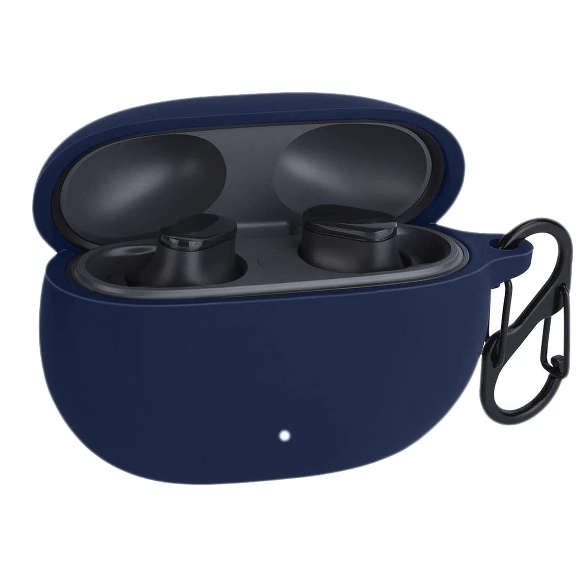 LIRAMARK Silicone Cover Case with Carbiner Compatible with Beats Studio Buds (Blue)-image-47