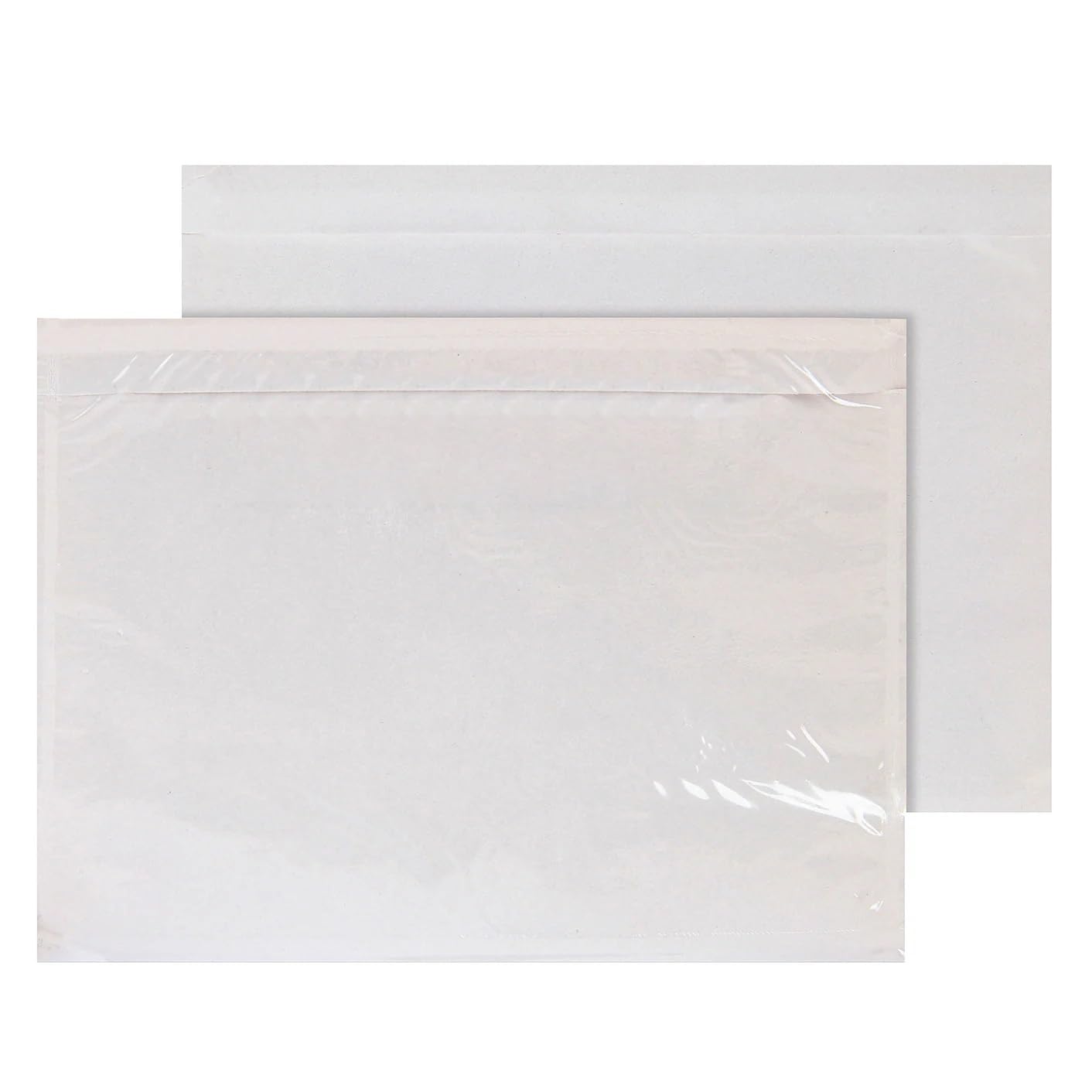 25 A4 Plain Document Enclosed Wallet (328 x 230 mm) | Peel & Seal Clear Plastic Envelopes, Sleeves, Pockets, Wallets | Attach Invoices, Packing Lists & Delivery Notes to Parcels Packages