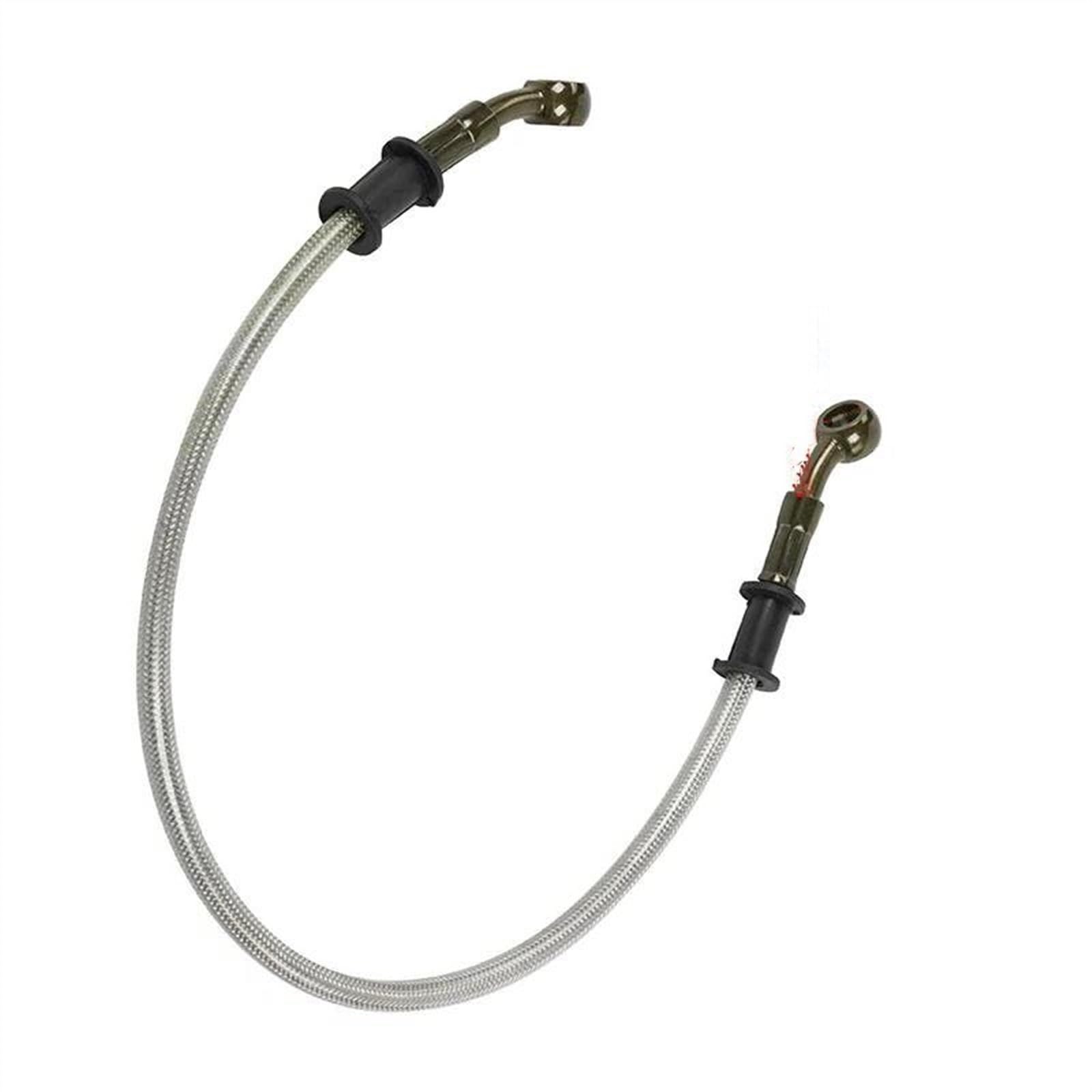Ksxzw Silver Motorbike Part 500Mm Universal Motorcycle Hydraulic Brake Hose Line Cable Hole Inner Diameter 10Mm Motorbike Braided Tube Clutch Oil(Silver)