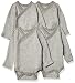 Moon and Back Baby Set of 4 Organic Long-Sleeve Side-Snap Bodysuits
