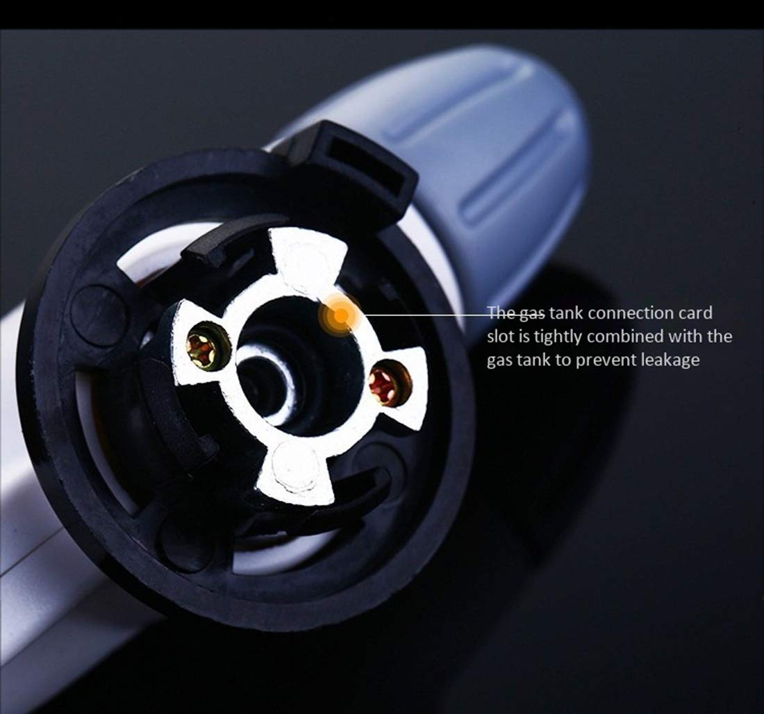 Flamme Réglable de Briquet de Butane de Cuisine de Chalumeau Inversion de 360 Degrés pour Le BBQ/Crème/Faisant Cuire/Souder,A