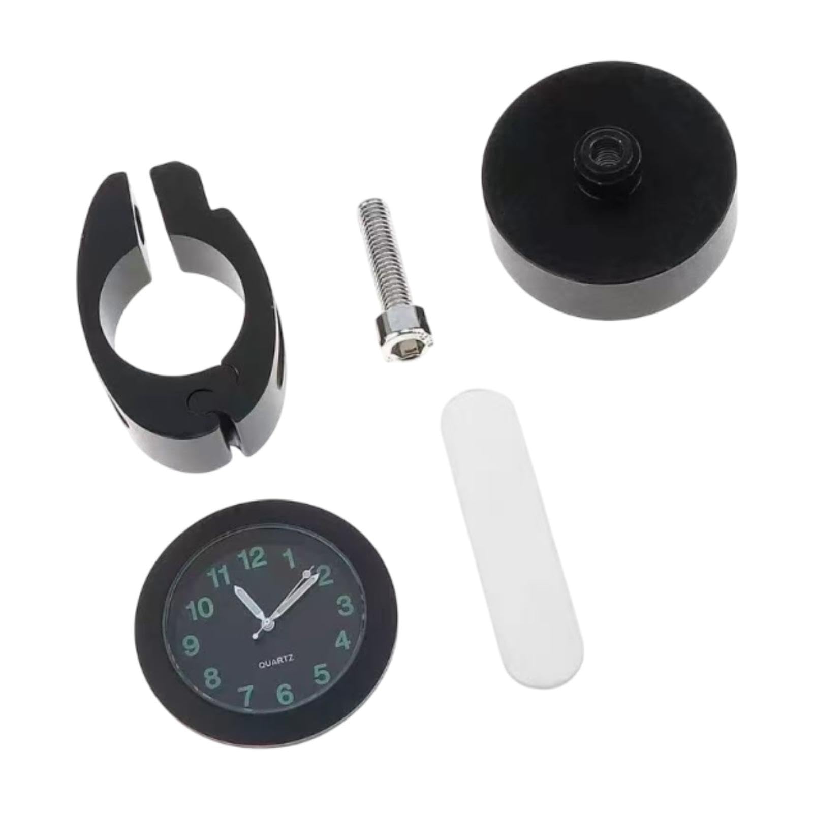 Enakshi Motorcycle Handlebar Mount Clock Accessories Electric Vehicle Timepiece Black Wall Clocks for Home Office Bedroom Decor-image-35