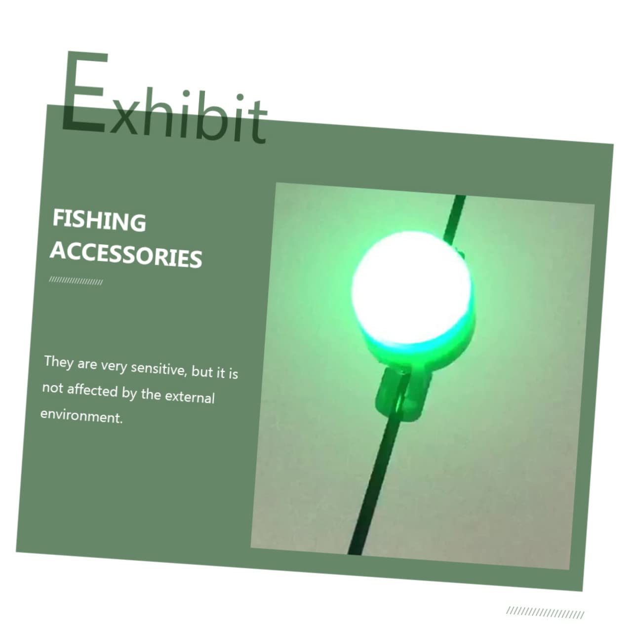 HEMOTON Luce di Allarme dell'asta di Mare Canna da Pesca Leggera Pesca Notturna con Bastoncini da Pesca Lampada da Pesca Professionale Lampada di Allarme Pesca plastica Verde
