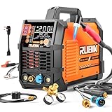 AC/DC Aluminum Tig Welder with Pulse, 200 Amp 6 in 1 Welder 110V/220V Dual Voltage Welder with Digital IGBT Inverter Square/Triangular Wave/Stick/Tig/Spot MultiProcess TIG Welding Machine