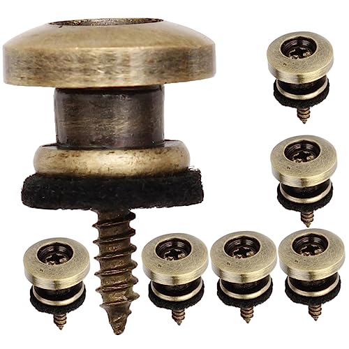 BESPORTBLE 6Pcs Guitar Strap Lock Button Slip Quick Release Pins for Electric Acoustic Bass Durable Finish Easy Installation for Musicians and Guitar Enthusiasts