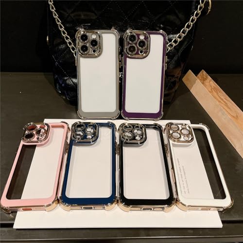 Coque de protection transparente objectif iPhone 14 Pro cadre souple Gary anti-jaunissement