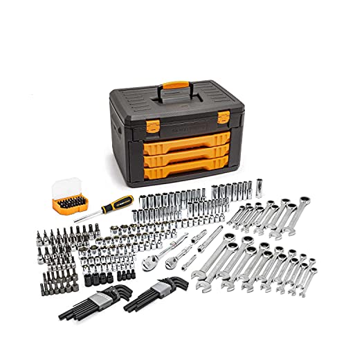 GEARWRENCH Mechanics Tool Set in 3 Drawer Storage Box, 232 Piece GEARWRENCH Mechanics Tool Set in 3 Drawer Storage Box, 232 Piece