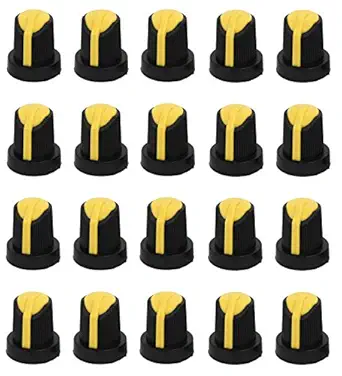 River Fox Knurled Shaft 6mm Dia Potentiometer Volume Control Knob Cap