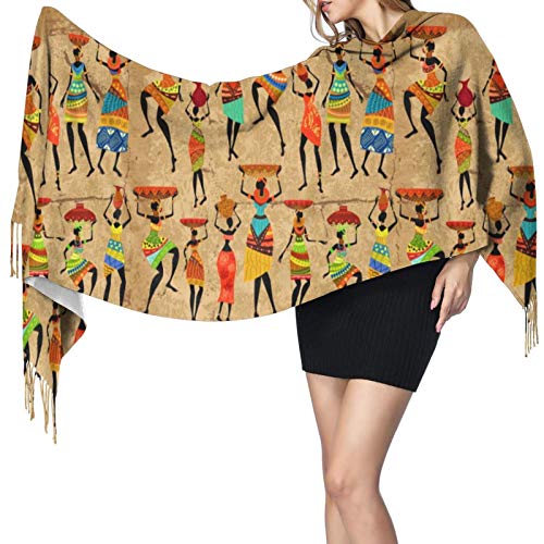 African American Women Scarf Womens Warm Long Shawl Wraps Large Scarves Knit Cashmere Fringed Scarf Blanket Scarf2