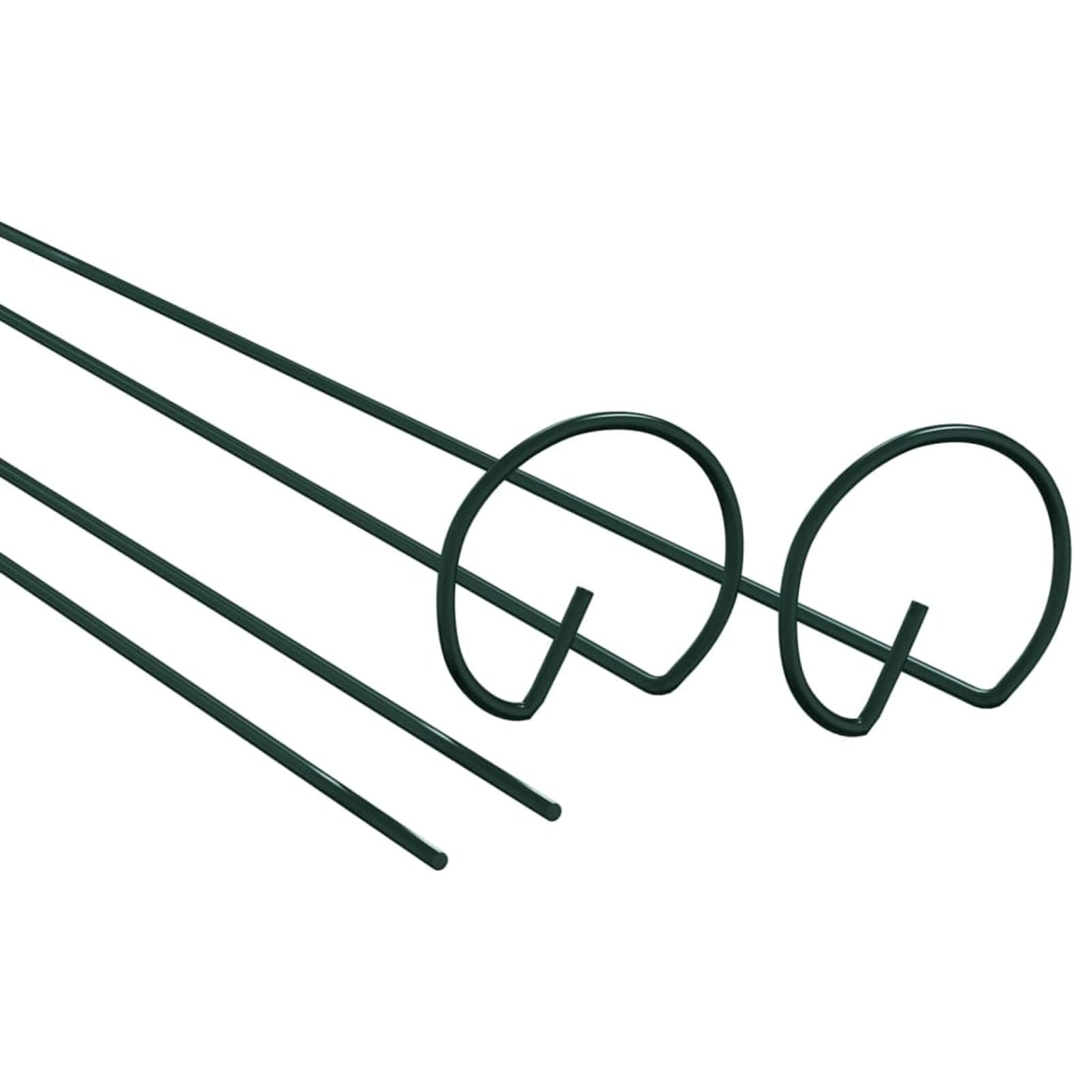 Tidyard Piquets pour Plantes de Jardin 20 pcs Vert foncé 61 cm Acier