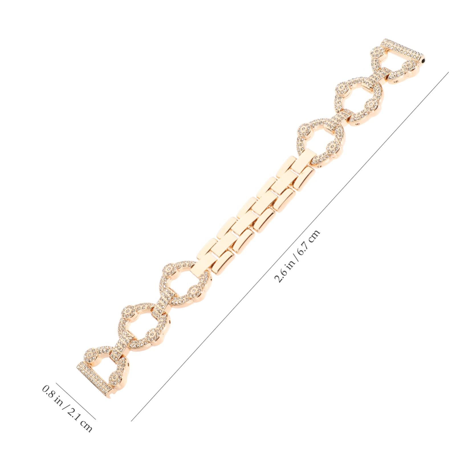 Hemobllo 2stücke Metall-armband Mit Strass Für Watch Verstellbar Elegantes Design Aus Langlebigem Leicht Zu Montieren Für Besondere Anlässe
