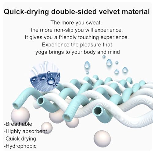 Hot Yoga Towel Non-Slip Hot Yoga Mat Towel for Mat Sweat Absorbent Yoga Blanket 24" x72" Fitness Pilates Yoga Gym Mat Towel Breathable Hot Mat Cloth for Bikram with Mesh Carrying Bag for Women Men - Image 6