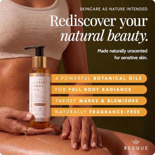 Image of Besque Unscented Magic Body Oil - Hydrating Body Oils for Women - 3.4 FL OZ