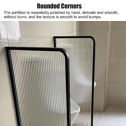 Separador de particiones de pared premium con paneles de vidrio de baño 6