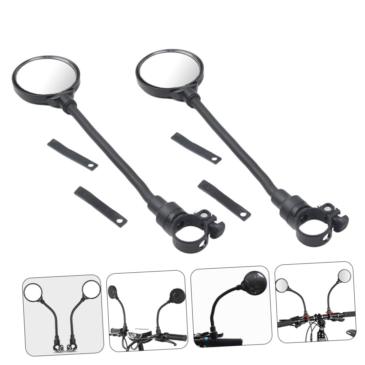 Luxshiny 2 Specchietti Retrovisori per Bici Manubrio Regolabile Design Convesso per Visione per e