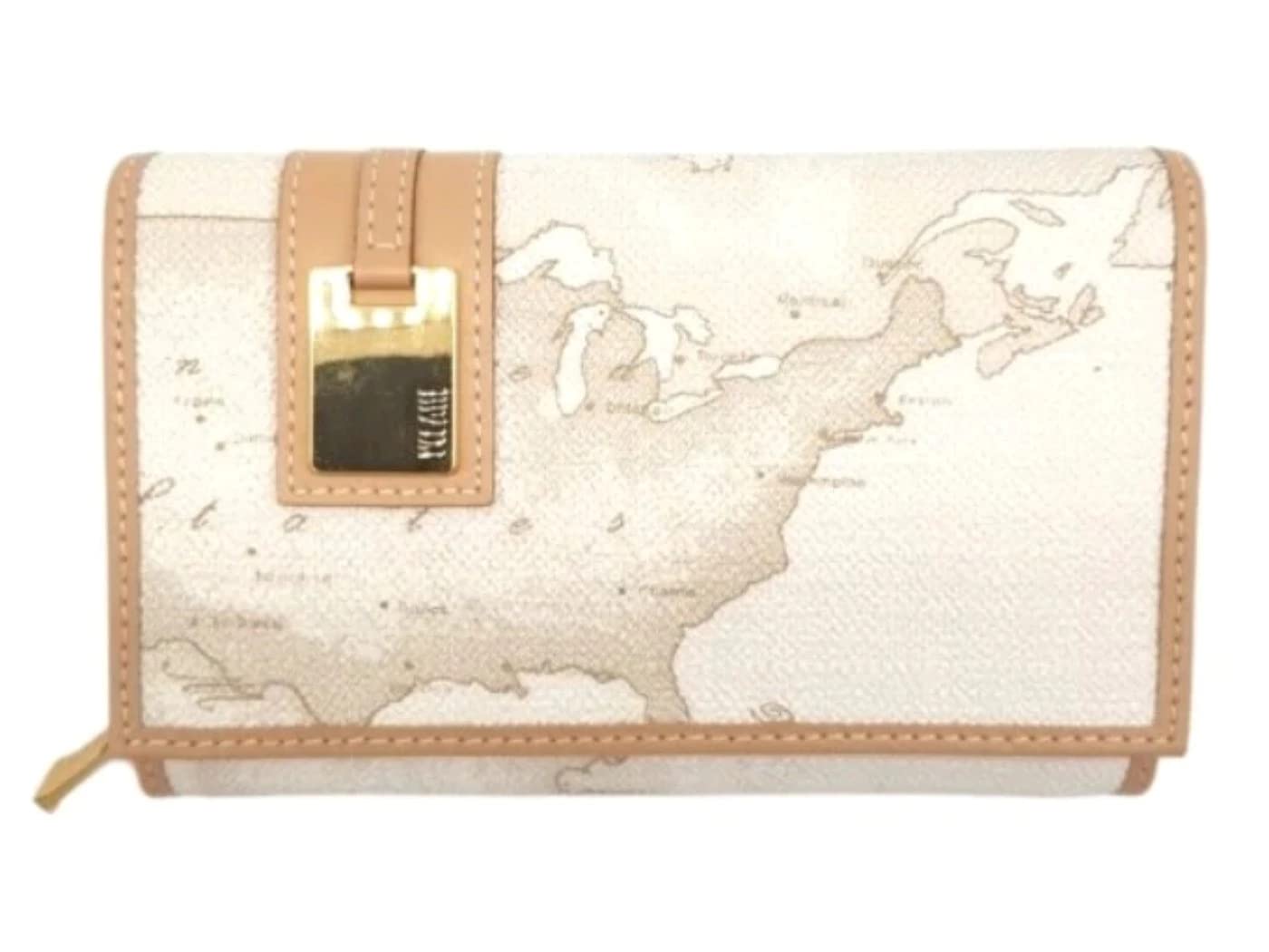 Alviero Martini World Map ZipAround Wallet Women Beige | SHEIN A