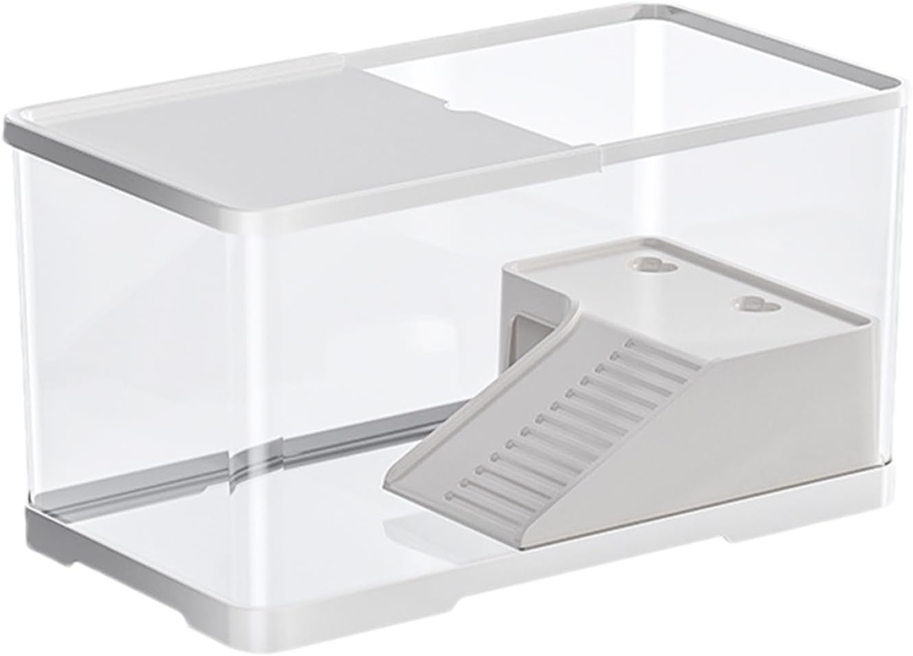 Turtle Habitat Tank - Reptile Tank with Basking | Reptile, Tortoise, Aquatic Tortoise Aquarium for Aquatic Turtle, Small Reptiles, Crayfish