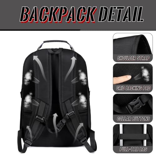 Image of Large Travel Backpack, 17.3 inch Laptop Backpack, Grey | 45L Capacity, 180 TSA-Friendly Carry On, Laptop Compartment, Water-Resistant, Adjustable Strap for Work Travel College