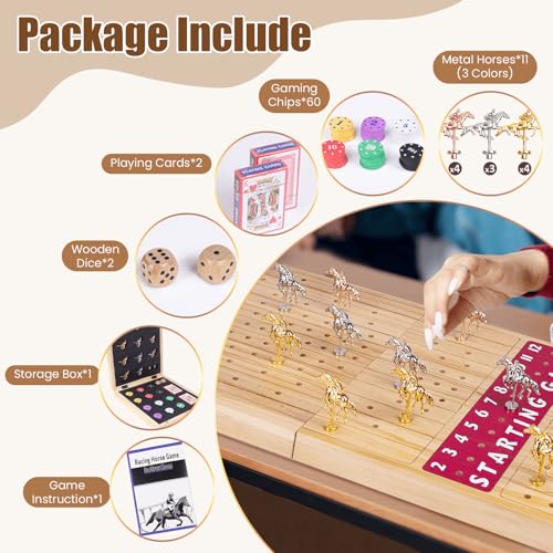 Juego de Mesa Plegable Extra Grande de Carreras de Caballos miniatura 3
