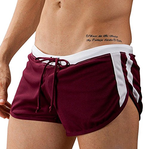 Zacoo Herren Boxershorts G-Cup Kurze Sport Shorts NK03 Gr. L Kaffee