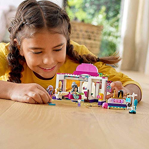 Image of LEGO Friends Heartlake City Play Hair Salon Fun Toy 41391 Building Kit, Featuring LEGO Friends Character Emma, New 2020 (235 Pieces) Multicolor