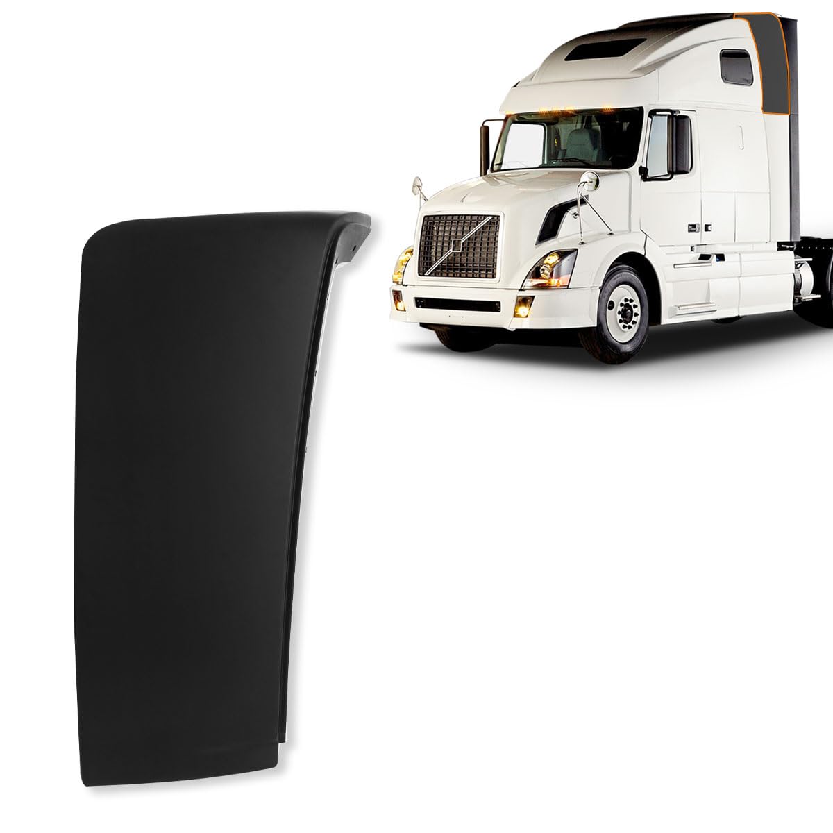 Behind Cab Cabin Wind Fairing Extension Fit for Volvo VNL 2004-2017 (Upper01, Left)