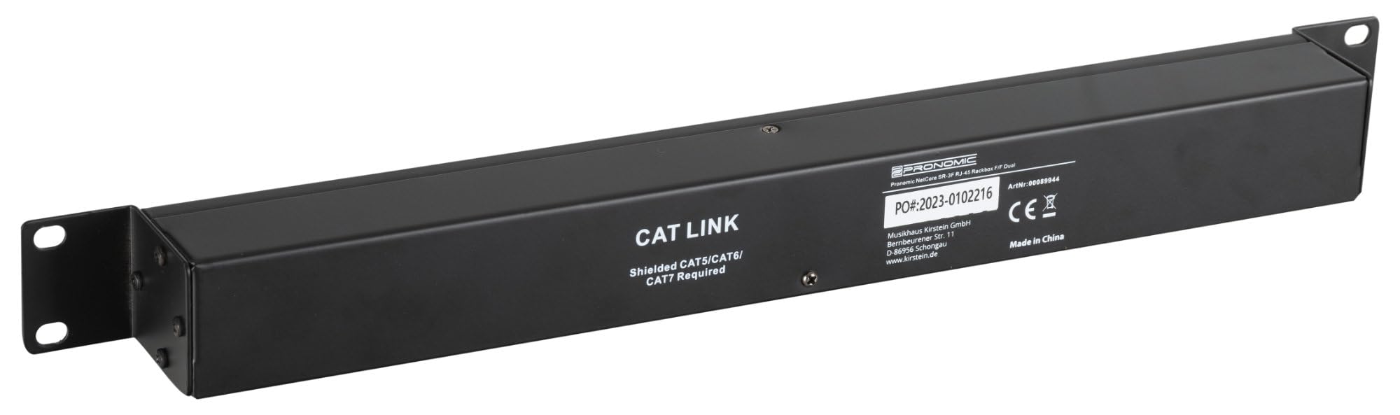 Pronomic NetCore SR-3F Multicore-Rackbox F/F Dual - unité rack avec 2x 4 prises XLR (female) et 4x prise RJ45 - pour la transmission de signaux analogiques ou numériques via câble réseau