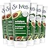 St. Ives Soft Skin Face Scrub, Avocado & Honey Moderate Exfoliator For Soft, Smooth Skin, Oil-free Facial Scrub Made with 100% Natural Exfoliants, 6 oz, 6 Pack