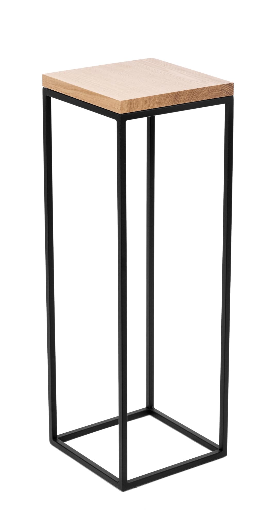 Pflanzenständer Quercia - 24x24x70cm - Farbe Schwarz - für Zimmerblumen - Metallregal - Dekorativer Tisch - Blumenständer - für Zimmerecke, Wohnzimmer, Balkon